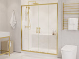 Romance Series 59 to 60 in. x 70 in. Sliding Framed Shower Door with Tsunami Guard Tempered Clear Glass