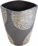 Hearst Terracotta Geometric Black Planter - Clearance
