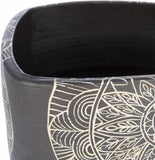 Hearst Terracotta Geometric Black Planter - Clearance