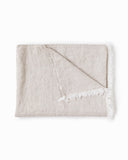 Heavyweight linen throw blanket in Natural melange