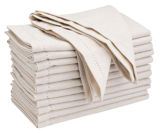 Hemstitched Cloth Napkins - 22 inch