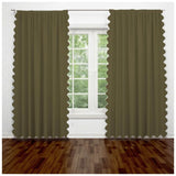 Scallop Luxurious Polyester Curtain (Set of 2)
