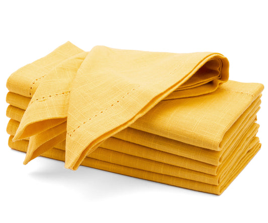 Yellow Hemstitch Napkins