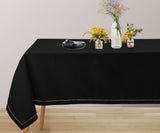 Black Tablecloth - Hemstitched