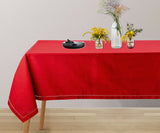 Red Tablecloth - Hemstitch