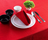 Red Tablecloth - Hemstitch