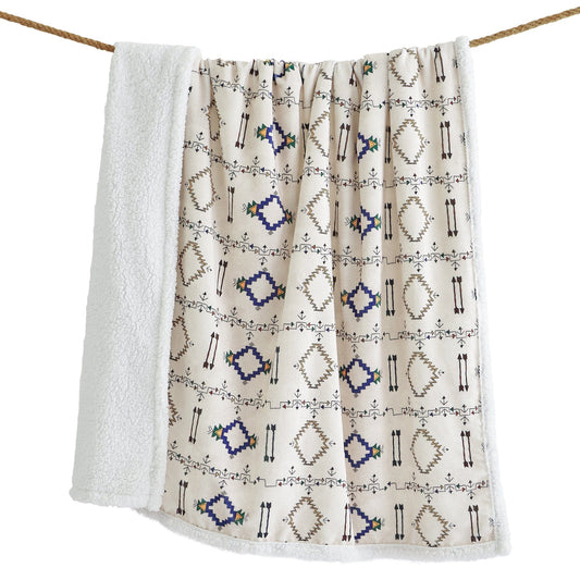 Arrow Campfire Sherpa Throw