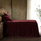 Stella Faux Silk Velvet Bedspread Set