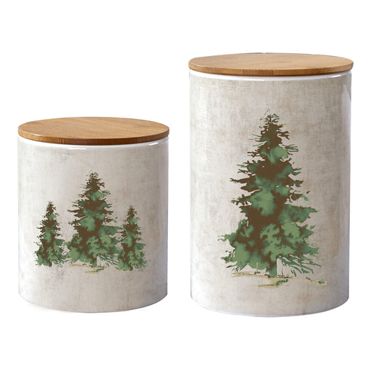 Scenery Tree 2PC Canister Set