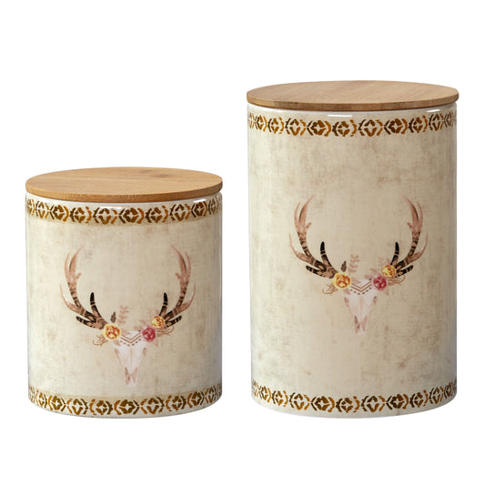 Skull Design 2PC Canister Set