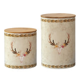 Skull Design 2PC Canister Set