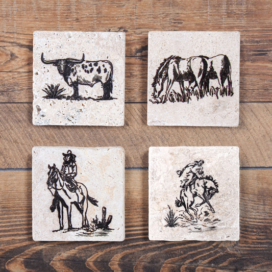 Ranch Life Coaster, Set of 4, 4 MOQ