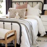 Stonewashed Cotton Waffle Weave Coverlet