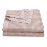 Stonewashed Cotton Waffle Weave Coverlet