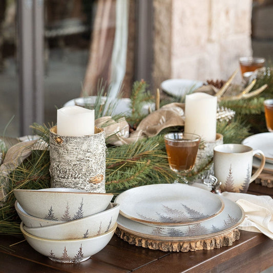 Clearwater Pines 19PC Dinnerware and Canister Set