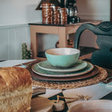 Patina Turquoise 16PC Ceramic Dinnerware Set