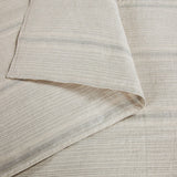 100% European Flax Linen Variegated Stripe Duvet Cover Set, Natural