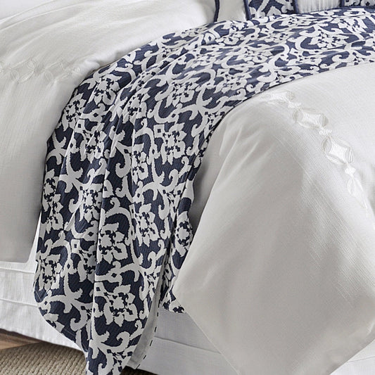 Kavali Floral Jaquard Duvet Cover, Queen