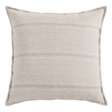 100% European Flax Linen Variegated Stripe Euro Sham, Natural