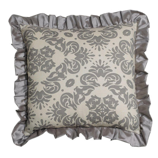 Gray & Cream Kerrington Ruffled Euro Sham, 27x27