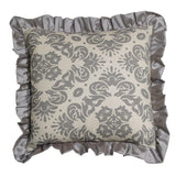 Gray & Cream Kerrington Ruffled Euro Sham, 27x27