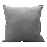 Gray Genuine Leather Geometric Studded Throw Pillow