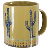 Saguaro Cactus Border Design Mug, Set of 4