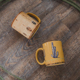 Saguaro Cactus Border Design Mug, Set of 4