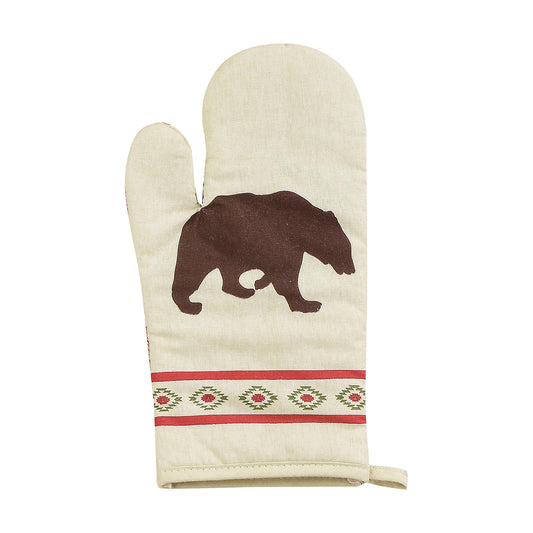 Aztec Bear Printed Oven Mitt, Set of 5