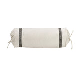 Augusta Matelassé Neckroll Pillow w/ Greek Key Trim