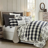 Blackberry Black & White Buffalo Check Lumbar Pillow, 16x26