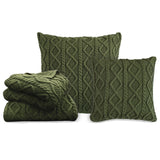 Cable Knit Soft Diamond Throw Pillow