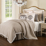 Charlotte Square Flanged & Outlined Embroidered Pillow