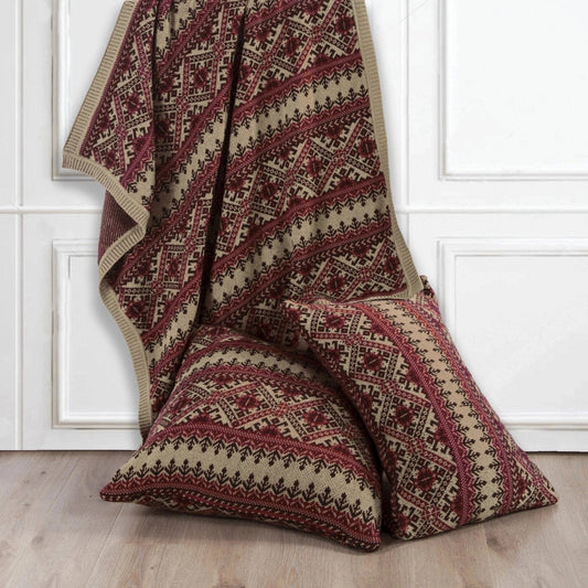 Fair Isle Knit Body Pillow