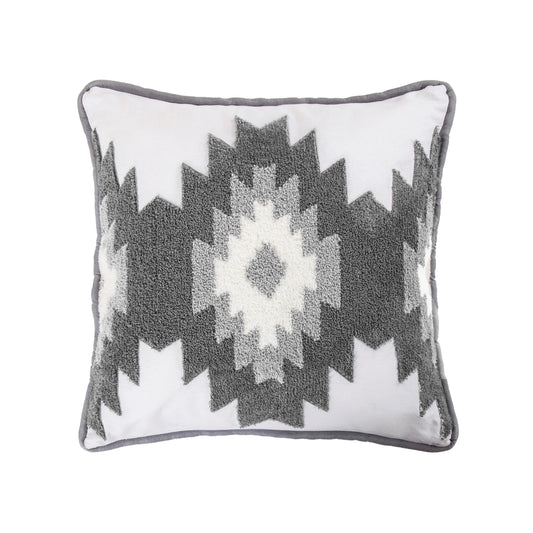 Free Spirit Throw Pillow w/ Crewel Embroidery