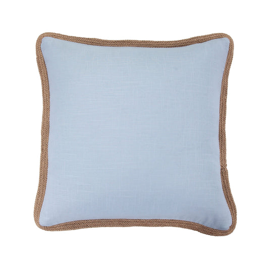 Washed Linen Jute Trimmed Pillow