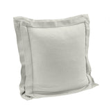 Double Flanged Washed Linen Pillow, Light Gray
