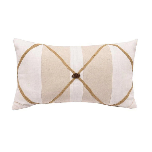 Linen Lumbar Pillow w/ Button