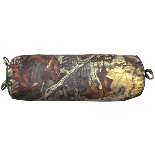 Oak Camo Neckroll Pillow, Woodland Brown & Green