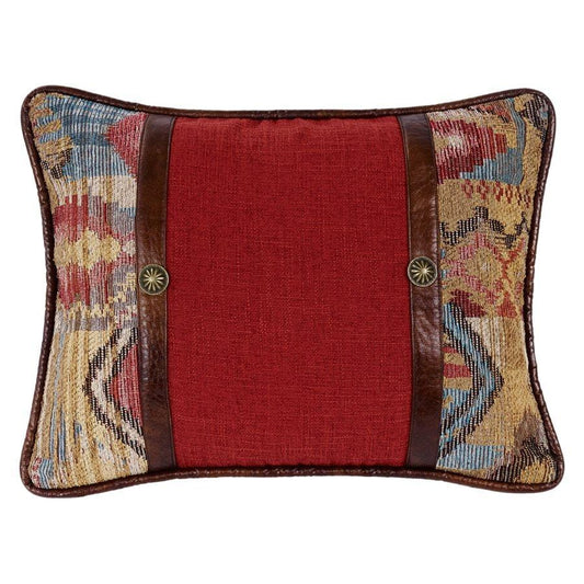 Ruidoso Chenille Geometric Pillow with Concho
