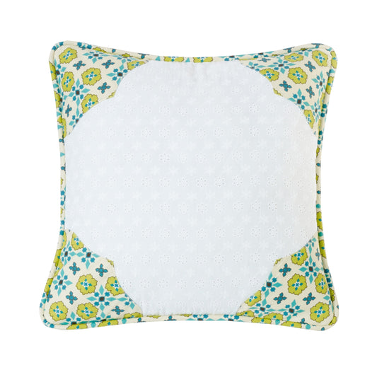 Salado Scalloped Edges Throw Pillow, Floral Medallion