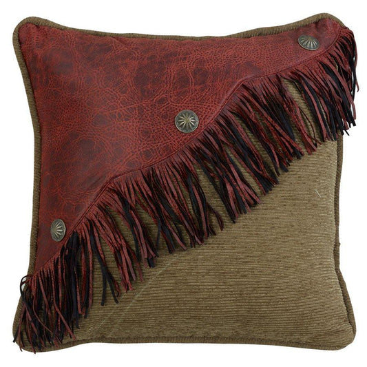 San Angelo Red Diagonal Faux Leather w/ Fringe & Concho