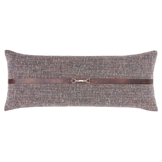 Tweed Buckle Detailed Lumbar Pillow