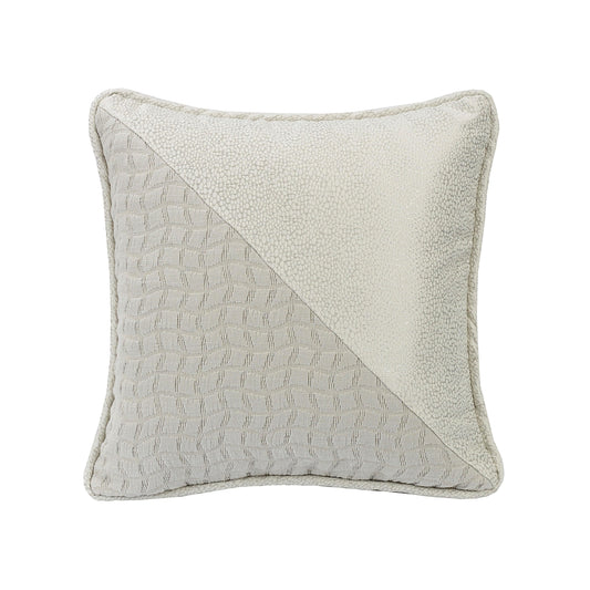 Wilshire Half & Half Gray Decorative Throw Pillow