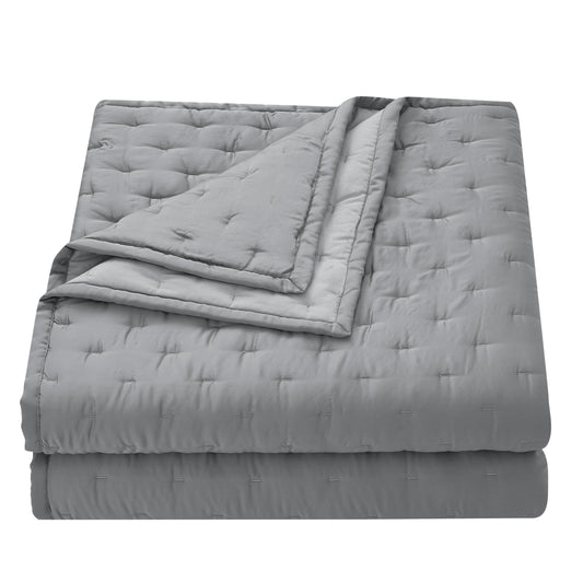 Eucalyptus Pintuck Quilt, Gray