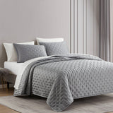 Eucalyptus Pintuck Quilt, Gray