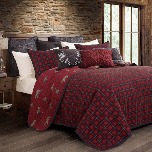 Woodland Plaid Reversible Quilt Set