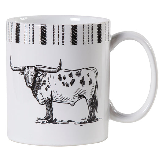 Ranch Life Longhorn Mug, Set of 4