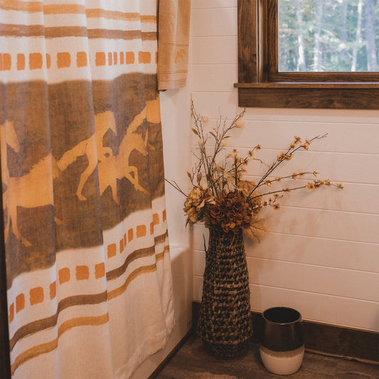 Running Remuda Shower Curtain