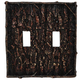 Pine Bark Double Switch Wall Plate